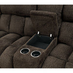 Irene - Transitional Brown Flannelette Sectional Recliner