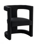 Modrest Kendra - Modern Black Fabric Accent Chair