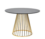 Modrest Holly Modern Black & Gold Round Dining Table