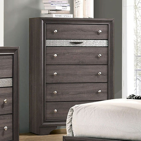 Chrissy- Contemporary Solid Wood Gray Chest