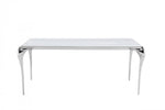 Modrest Vince - Modern Faux Marble & Stainless Steel Dining Table