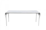 Modrest Vince - Modern Faux Marble & Stainless Steel Dining Table