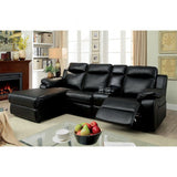 Hardy - Transitional Black Sectional Recliner