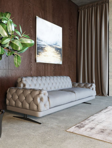 Divani Casa Sepulveda - Modern Grey Fabric Sofa