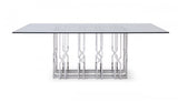 Modrest Ericson - Modern Glass & Stainless Steel Dining Table