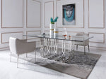 Modrest Ericson - Modern Glass & Stainless Steel Dining Table