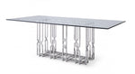 Modrest Ericson - Modern Glass & Stainless Steel Dining Table