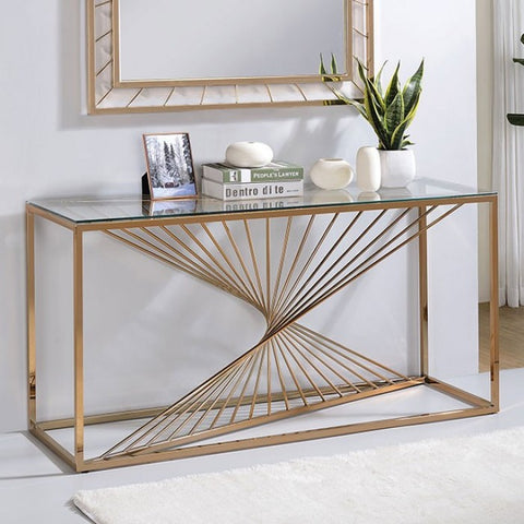 Sherbrooke - Contemporary Gold Sofa Table