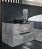 Nova Domus Ferrara - Modern Volcano Oxide Grey Nightstand