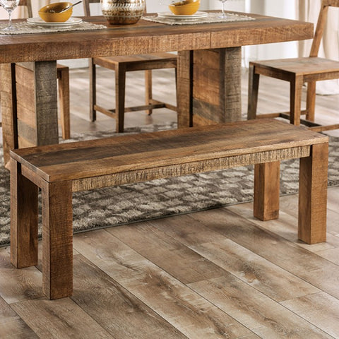 Galanthus - Rustic Solid Wood Dining Bench