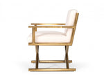 Modrest Haxtun - Modern Cream Sherpa Accent Chair