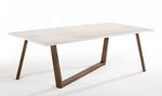 Nova Domus Jozy - Modern Marble & Walnut Dining Table