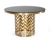 Modrest Kowal - Glam Black Marble Dining Table