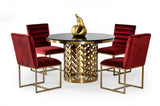 Modrest Kowal - Glam Black Marble Dining Table