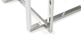 Modrest Valiant Modern Glass & Stainless Steel End Table