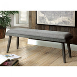 Vilhelm - Mid-century Modern Gray Dining Bench