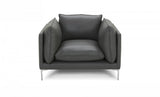 Divani Casa Harvest - Modern Grey Full Leather Chair