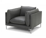 Divani Casa Harvest - Modern Grey Full Leather Chair