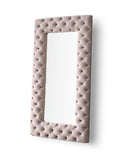 Modrest Legend - Transitional Grey Velvet Floor Mirror