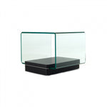 Modrest Vitro Modern Glass and Oak End Table