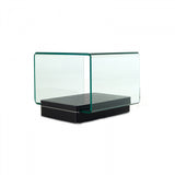 Modrest Vitro Modern Glass and Oak End Table