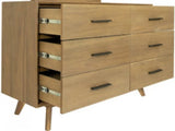 Modrest Claire - Contemporary Natural Light Mocha Acacia Dresser