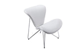 Modrest Decatur Contemporary White Leatherette Accent Chair