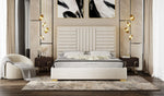 Modrest Daystar - Modern Beige Velvet & Gold Bed