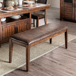 Wichita - Rustic Leatherette Dining Bench