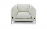 Divani Casa Harvest - Modern White Full Leather Chair