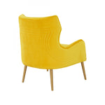 Modrest Everly - Contemporary Velvet Yellow Accent Chair